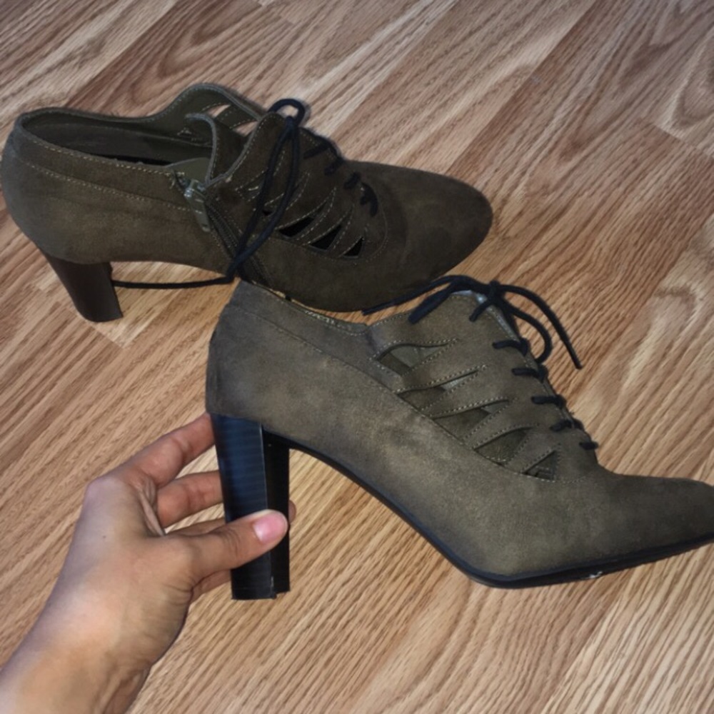 Olive green heels